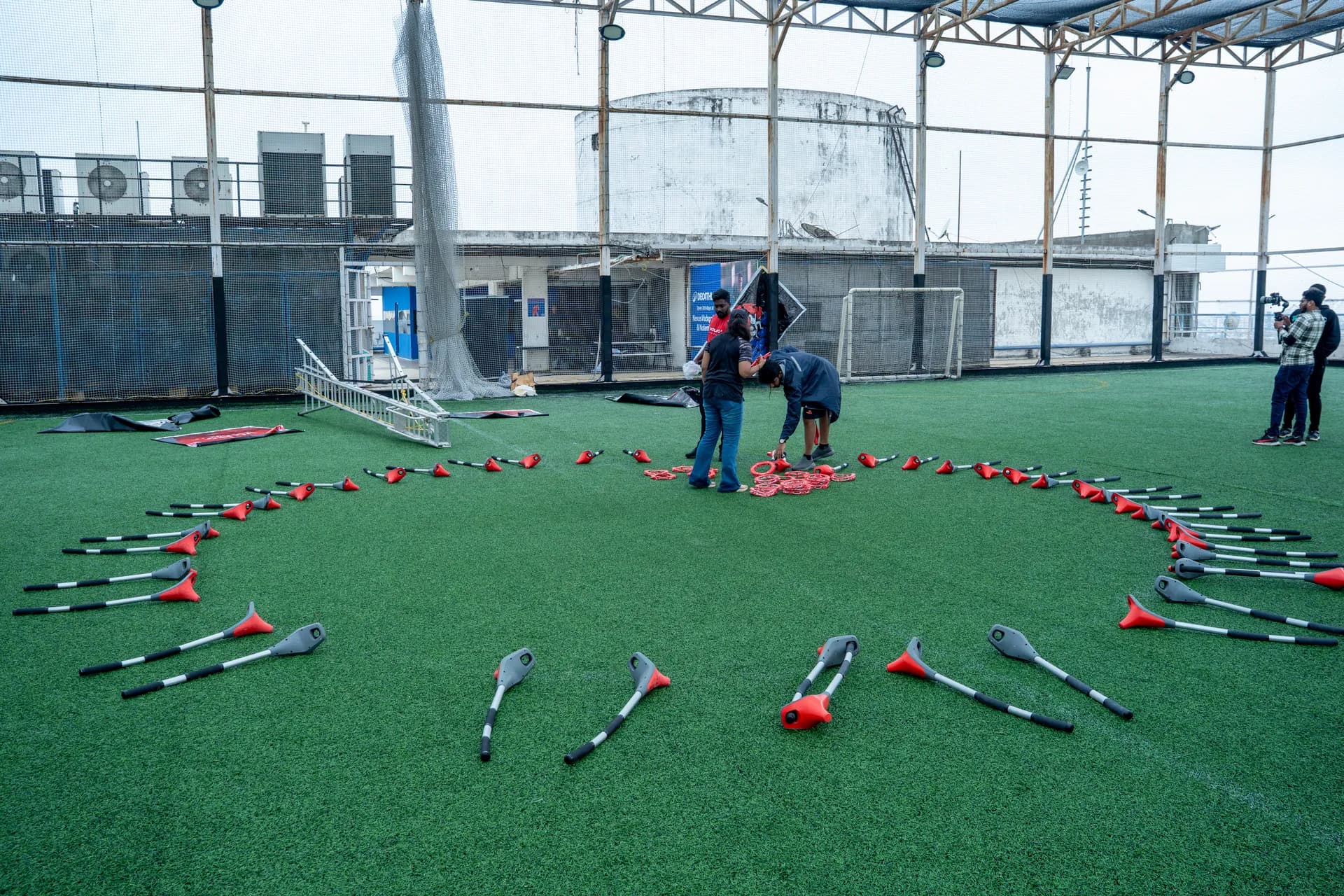 Athletes in action during bootcamp training
