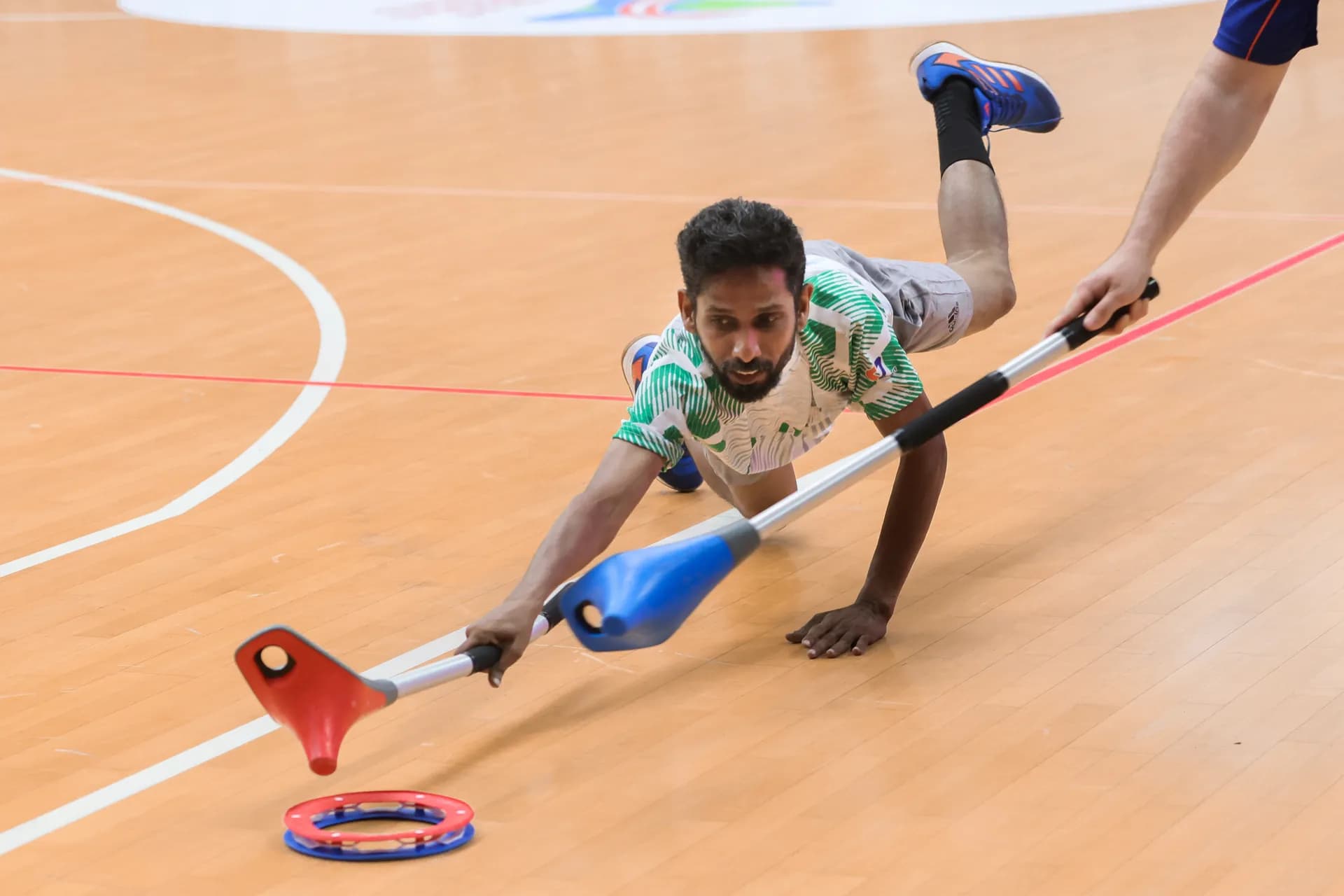 Player in competitive stance